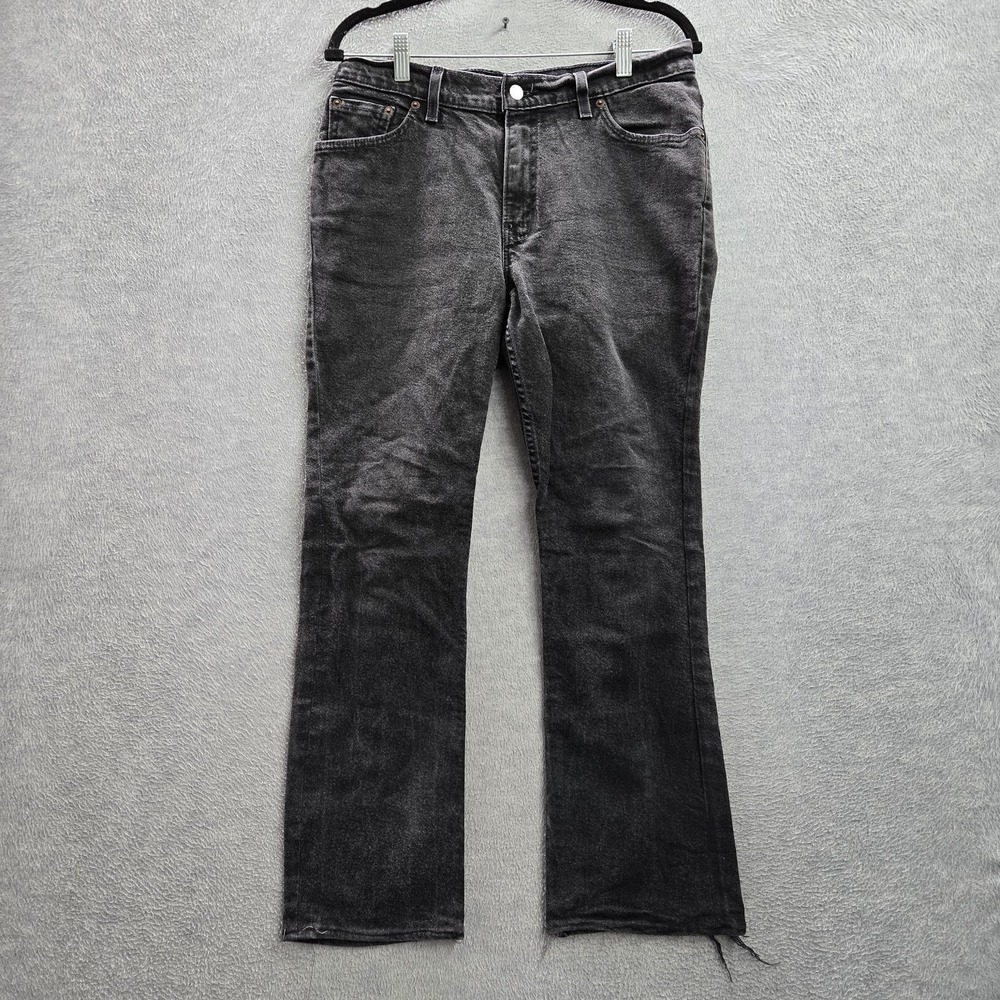 VINTAGE Levi's 517 Women Jeans 11 S Black Denim Bootcut Button 27" 90s Y2K USA